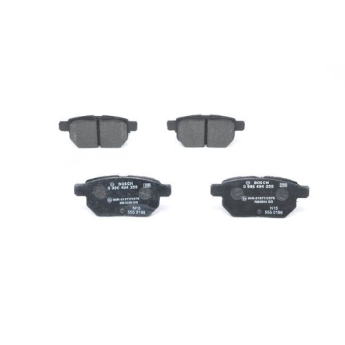 Bremsbelagsatz, Scheibenbremse BOSCH 0 986 494 255 f&uuml;r SUBARU TOYOTA LEXUS