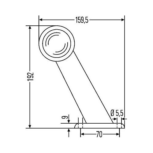 Umrissleuchte HELLA 2XS 955 232-001 f&uuml;r AEBI DAF MAN MERCEDES-BENZ SCANIA CLAAS