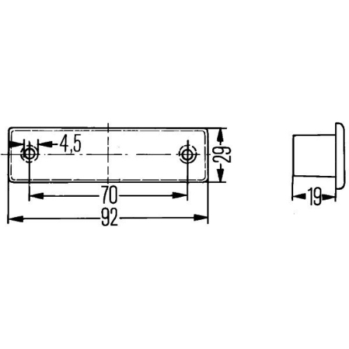 Kennzeichenleuchte HELLA 2KA 004 331-061 f&uuml;r K&Auml;SSBOHRER FENDT HOBBYCAR HYMER