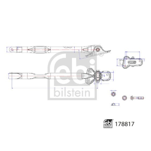 Lenker, Radaufh&auml;ngung FEBI BILSTEIN 178817 f&uuml;r LAND ROVER, Hinterachse links