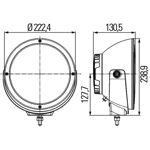 Fernscheinwerfer HELLA 1F8 011 002-201 f&uuml;r DAF SCANIA VAN HOOL K&Ouml;GEL KAMAG