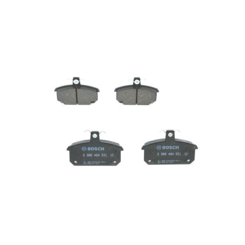Bremsbelagsatz, Scheibenbremse BOSCH 0 986 494 531 f&uuml;r RENAULT, Vorderachse