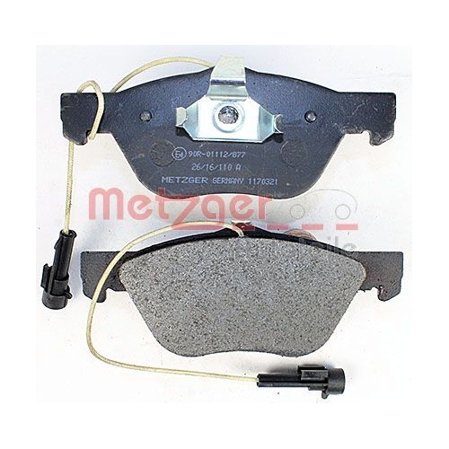 Bremsbelagsatz, Scheibenbremse METZGER 1170321 f&uuml;r ALFA ROMEO FIAT LANCIA