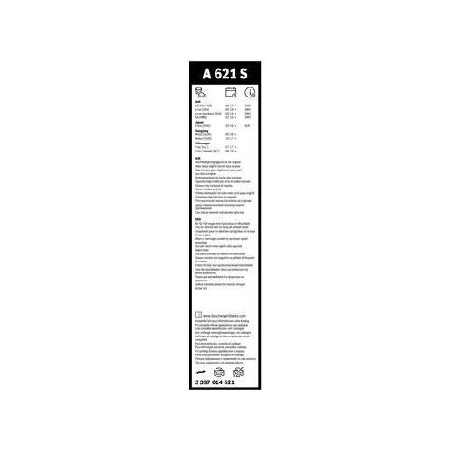 Bosch Wischblattsatz A621S 3 397 014 621 Wischerblatt