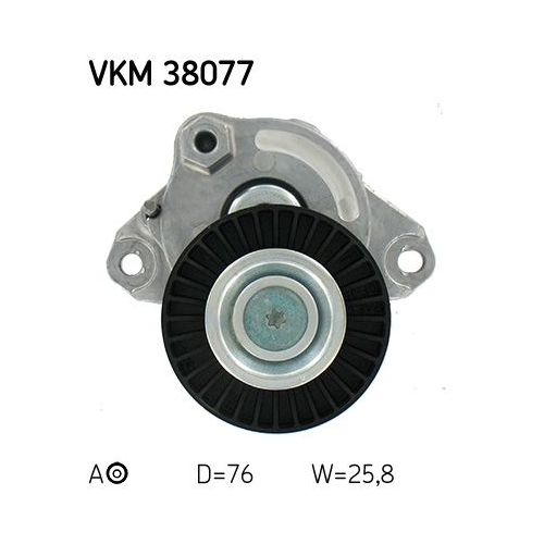 Spannrolle, Keilrippenriemen SKF VKM 38077 f&uuml;r MERCEDES-BENZ, links oben, mitte