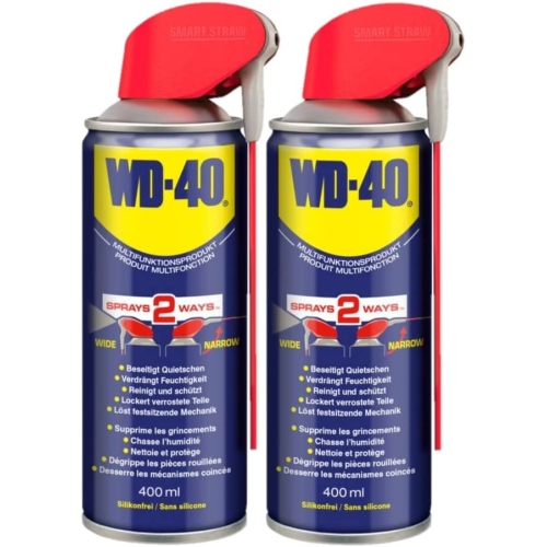 WD40 Doppelpack Smart Straw Multifunktions&ouml;l Rostl&ouml;ser 2x400ml Reinigen Sch&uuml;tzen