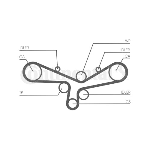 Zahnriemen CONTINENTAL CTAM CT920 f&uuml;r AUDI