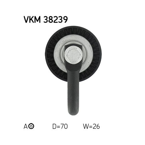 Spannrolle, Keilrippenriemen SKF VKM 38239 f&uuml;r BMW, hinten, rechts, vorne