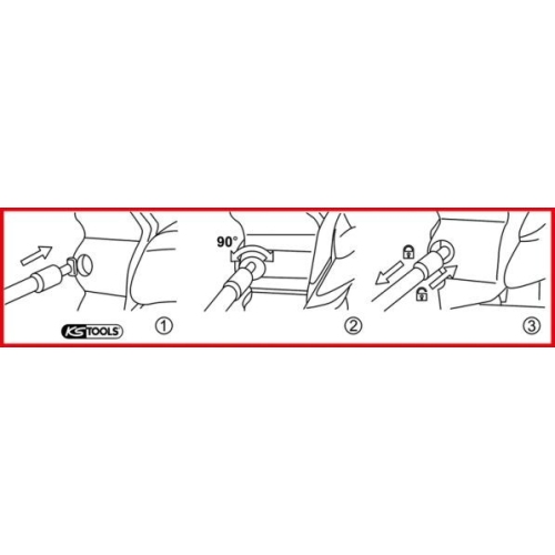 L&ouml;sezange, T&uuml;rgriff-/Fensterkurbelsicherung KS TOOLS 150.1628 f&uuml;r