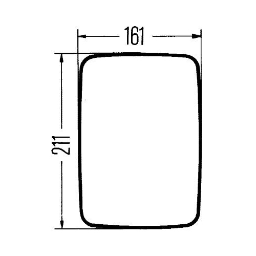 Weitwinkelspiegel HELLA 8SB 501 147-021 f&uuml;r AUW&Auml;RTER DAF FORD MAN MITSUBISHI VW