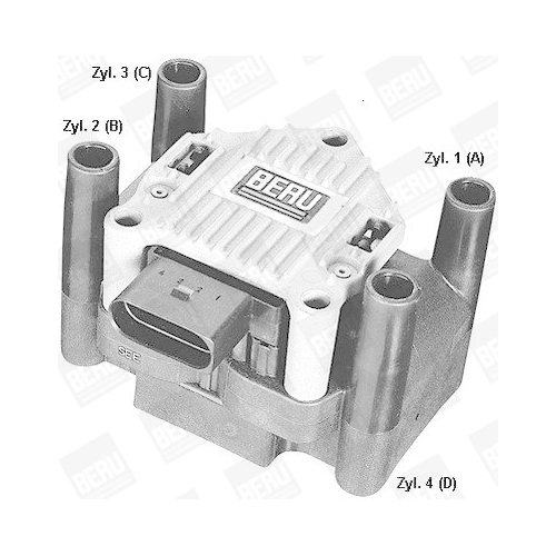 Z&uuml;ndspule BorgWarner (BERU) ZSE003 f&uuml;r VAG