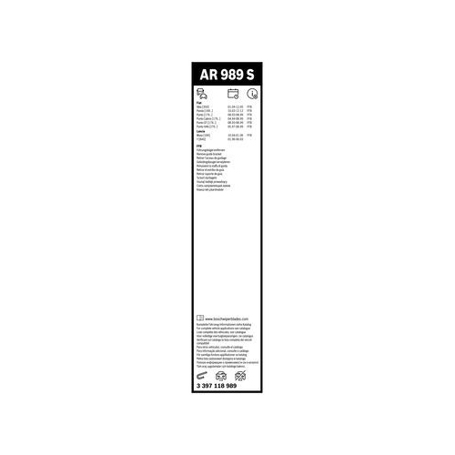 Bosch Wischblattsatz AR989S 3 397 118 989 Wischerblatt