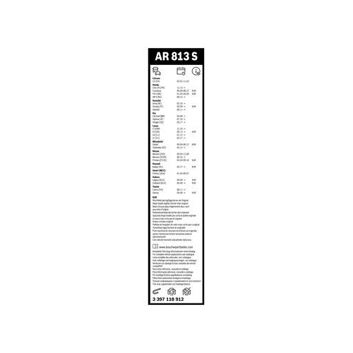 Bosch Wischblattsatz AR813S 3 397 118 912 Wischerblatt