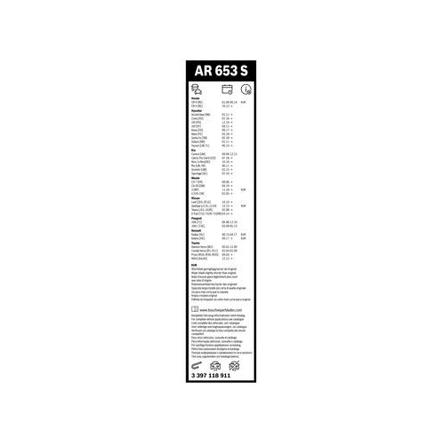 Bosch Wischblattsatz AR653S 3 397 118 911 Wischerblatt