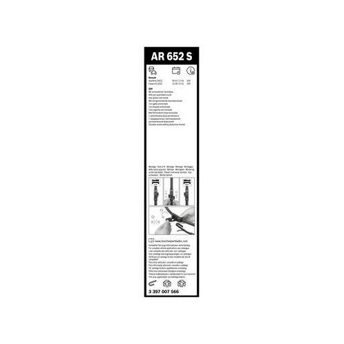 Bosch Wischblattsatz AR652S 3 397 007 566 Wischerblatt