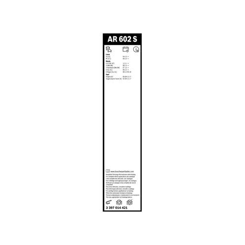 Bosch Wischblattsatz AR602S 3 397 014 421 Wischerblatt