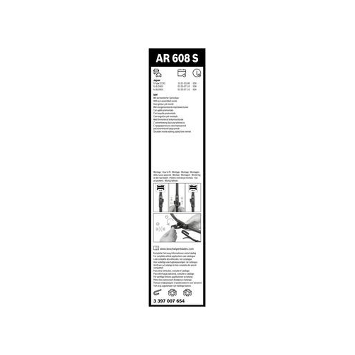 Bosch Wischblattsatz AR608S 3 397 007 654 Wischerblatt