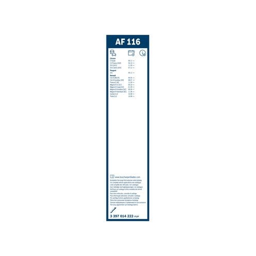 Bosch Wischblattsatz AF116 3 397 014 222 Wischerblatt