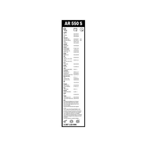 Bosch Wischblattsatz AR550S 3 397 118 906 Wischerblatt
