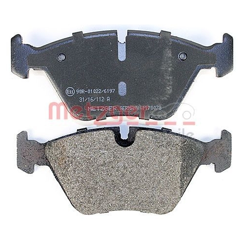 Bremsbelagsatz, Scheibenbremse METZGER 1170078 f&uuml;r BMW, Vorderachse