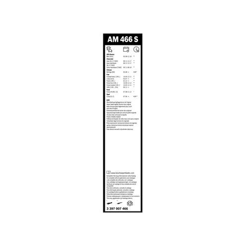 Bosch Wischblattsatz AM466S 3 397 007 466 Wischerblatt