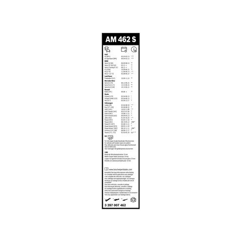 Bosch Wischblattsatz AM462S 3 397 007 462 Wischerblatt