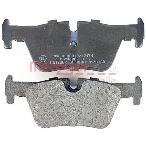 Bremsbelagsatz, Scheibenbremse METZGER 1170368 f&uuml;r BMW, Hinterachse