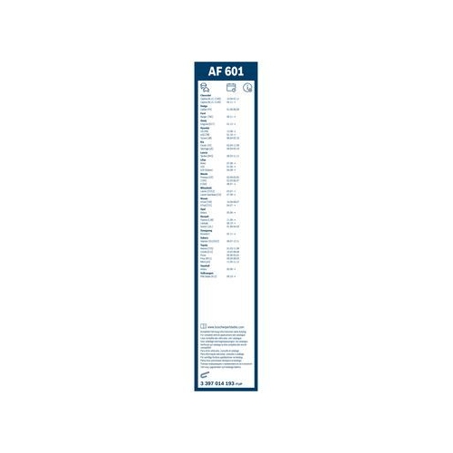 Bosch Wischblattsatz AF601 3 397 014 193 Wischerblatt