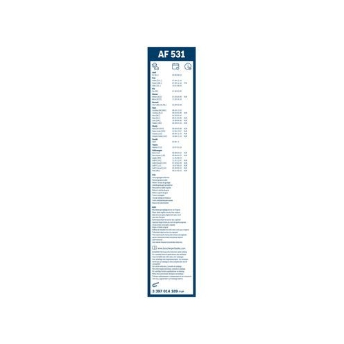 Bosch Wischblattsatz AF531 3 397 014 189 Wischerblatt