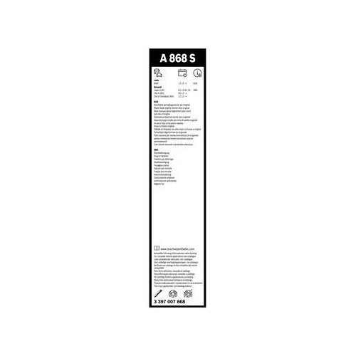 Bosch Wischblattsatz A868S 3 397 007 868 Wischerblatt
