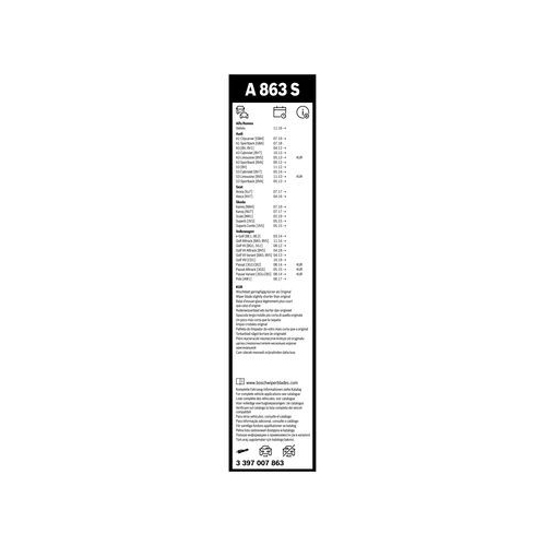 Bosch Wischblattsatz A863S 3 397 007 863 Wischerblatt