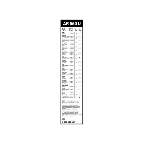 Wischblatt BOSCH 3 397 008 937 Aerotwin Retro f&uuml;r, beifahrerseitig, fahrerseitig