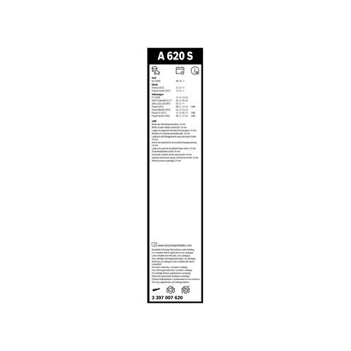 Bosch Wischblattsatz A620S 3 397 007 620 Wischerblatt