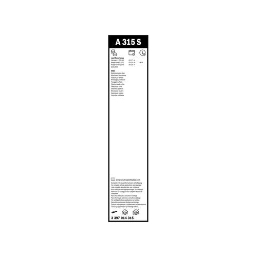 Bosch Wischblattsatz A315S 3 397 014 315 Wischerblatt