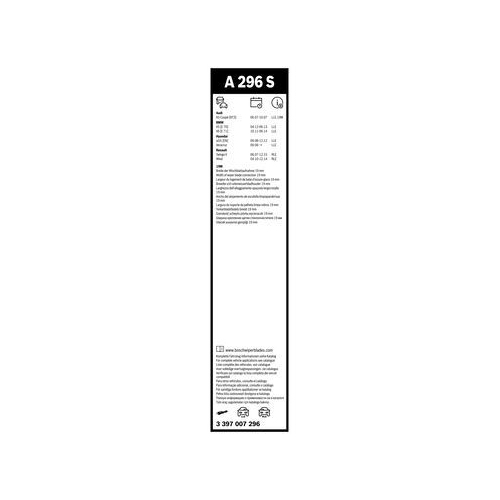 Bosch Wischblattsatz A296S 3 397 007 296 Wischerblatt