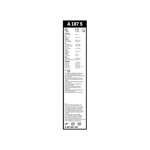 Bosch Wischblattsatz A187S 3 397 007 187 Wischerblatt