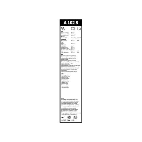 Bosch Wischblattsatz A102S 3 397 014 116 Wischerblatt