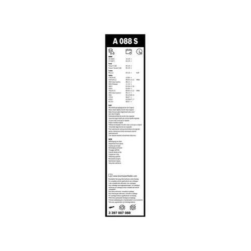 Bosch Wischblattsatz A088S 3 397 007 088 Wischerblatt
