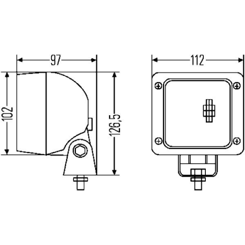 Arbeitsscheinwerfer HELLA 1GA 007 506-001 f&uuml;r DAF IKARUS K&Auml;SSBOHRER SCANIA VOLVO