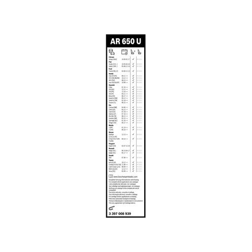 Bosch Wischblatt AR650U 3 397 008 939 Wischerblatt