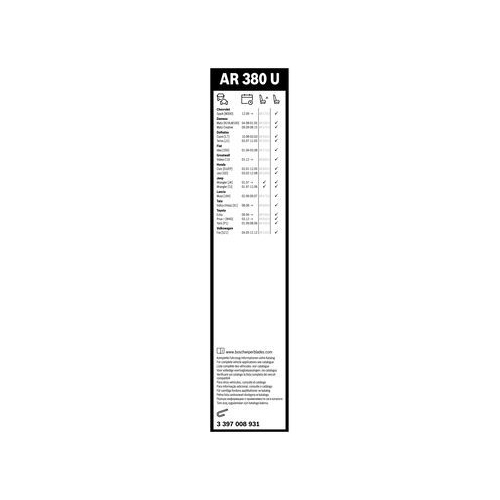 Bosch Wischblatt AR380U 3 397 008 931 Wischerblatt