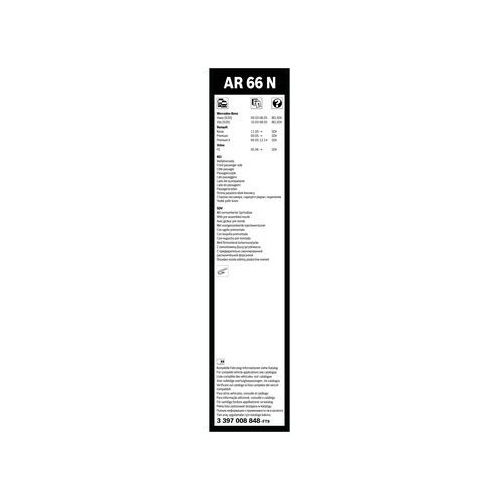 Bosch Wischblatt AR66N 3 397 008 848 Wischerblatt