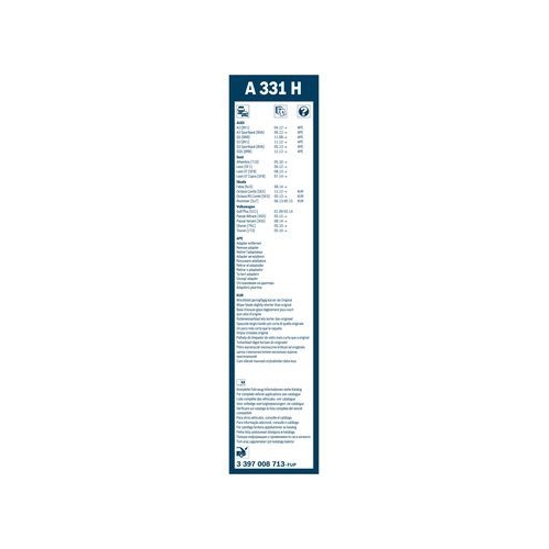 Bosch Wischblatt A331H 3 397 008 713 Wischerblatt