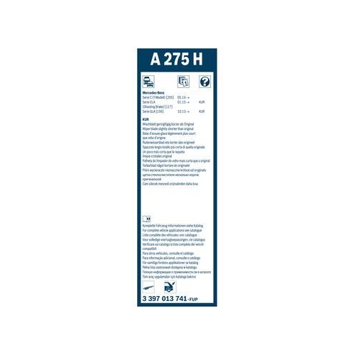 Bosch Wischblatt A275H 3 397 013 741 Wischerblatt