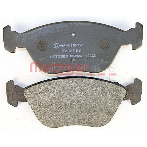 Bremsbelagsatz, Scheibenbremse METZGER 1170321 f&uuml;r ALFA ROMEO FIAT LANCIA