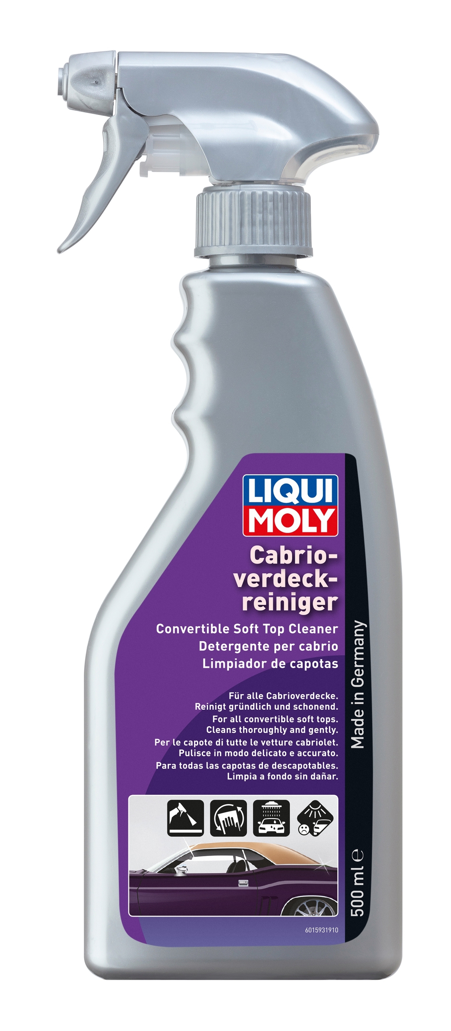 LIQUI MOLY Verdeck Gewebeimpr&auml;gnierung 1594 & Cabrioverdeckreiniger 1593 & Silicon-Fett transparent 3312